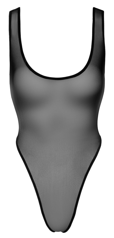 Noir Body Basic L - Body Transparente de Tirantes Negro