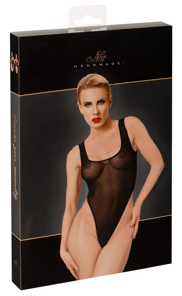 Noir Body Basic L - Body Transparente de Tirantes Negro