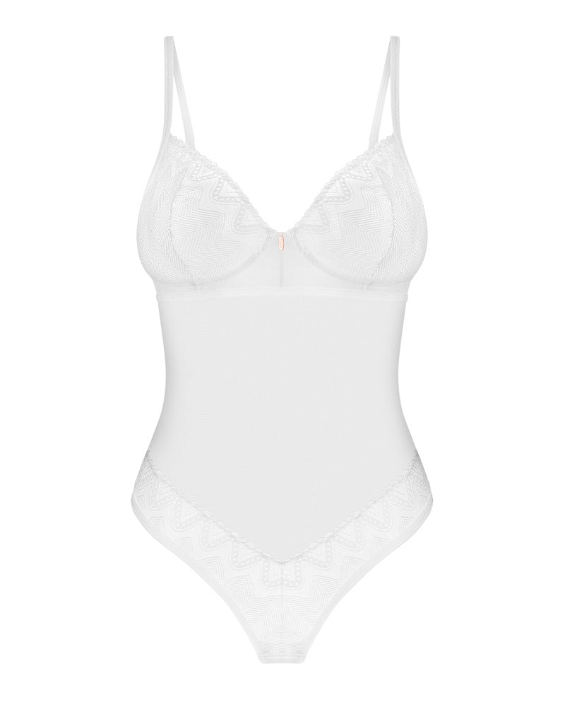 Body Alissium Obsessive XL/2XL - Encaje Transparente Blanco