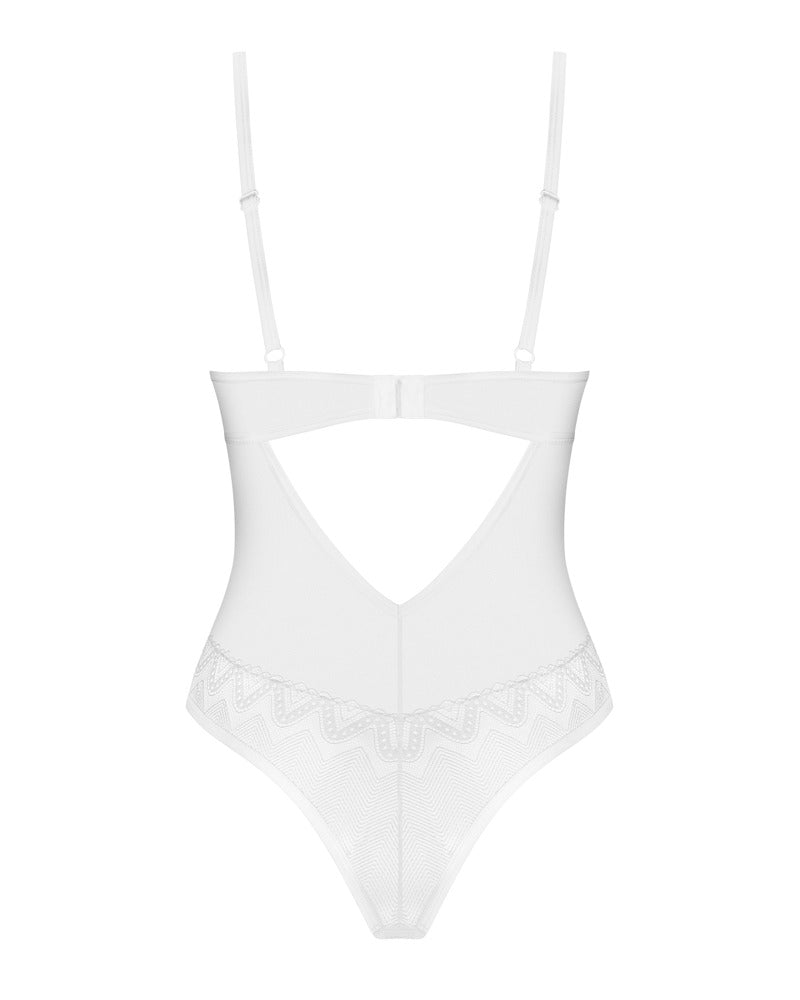 Body Alissium Obsessive XL/2XL - Encaje Transparente Blanco