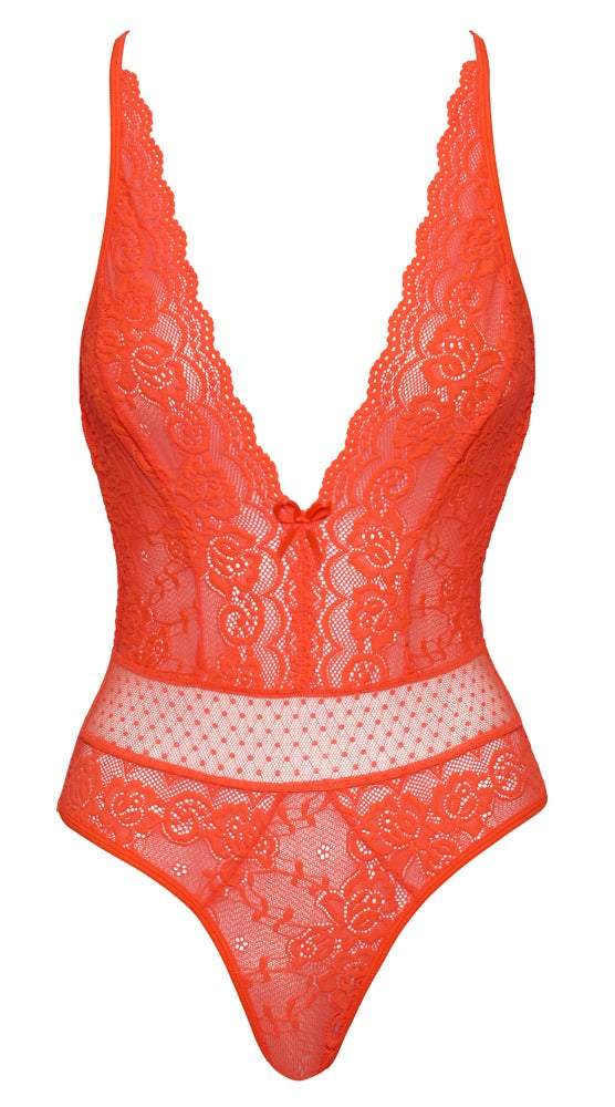 Body Fantasy S/M Encaje Coral Neón - Cottelli