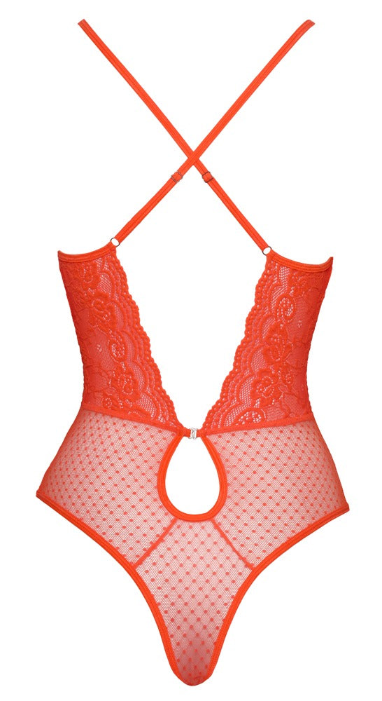 Body Fantasy S/M Encaje Coral Neón - Cottelli