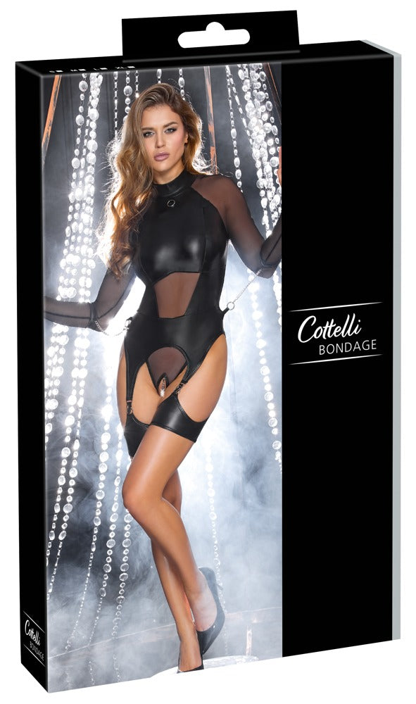 Body Bondage XL Cottelli BONDAGE - Conjunto Negro con Esposas