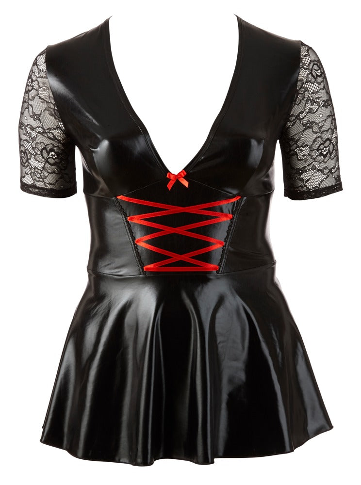Vestido de Fiesta Negro y Rojo Cottelli Curves Talla 2XL