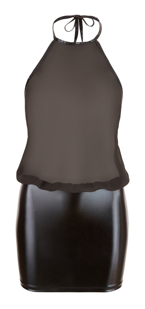 Minivestido Negro Cottelli Party XL - Cuello Halter y Espalda Libre