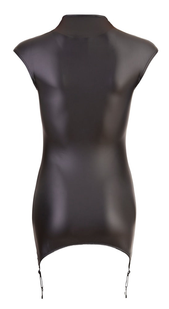 Vestido de Fiesta Negro con Tirantes Suspender - Cottelli PARTY Talla S