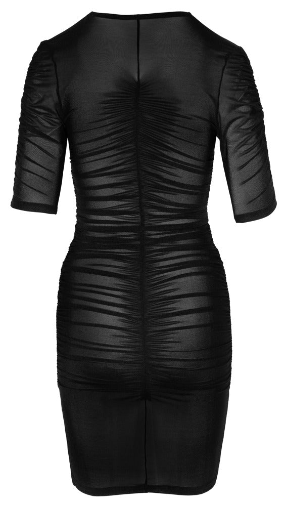 Dress Ruffles XL Cottelli PARTY - Minivestido Negro Fruncido