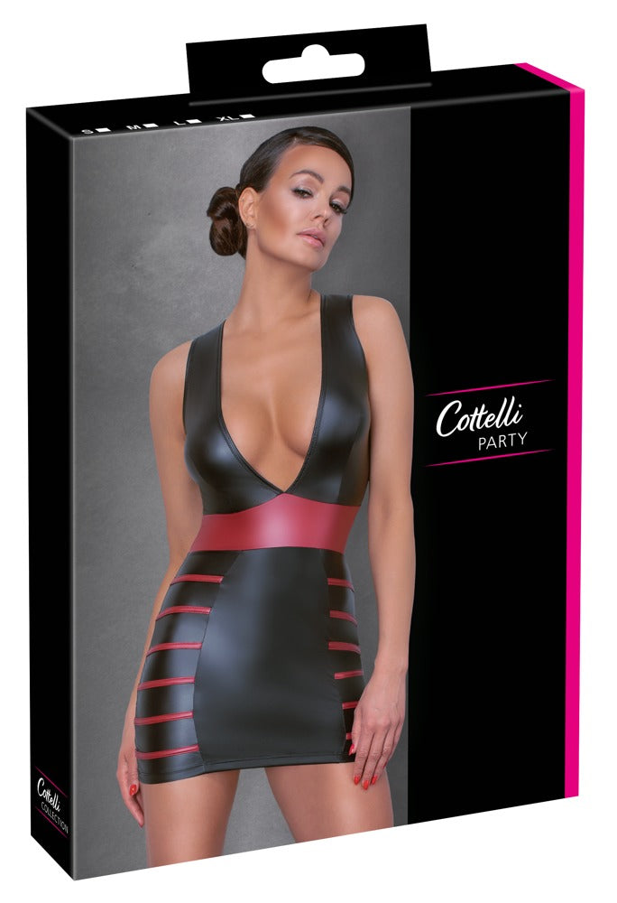 Vestido Fiesta Cottelli PARTY Negro y Rojo Talla S