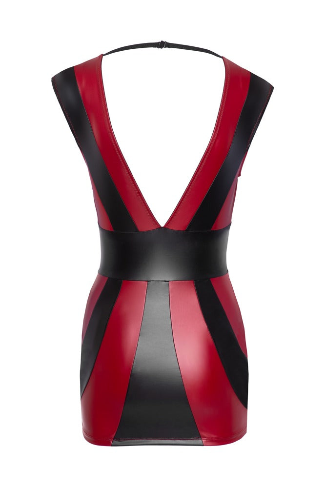 Vestido Fiesta Cottelli PARTY Rayas Rojo y Negro Talla L