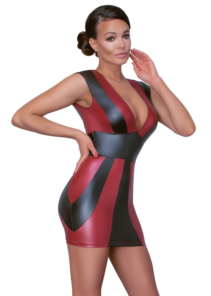 Vestido Fiesta Cottelli PARTY Rayas Rojo y Negro Talla L