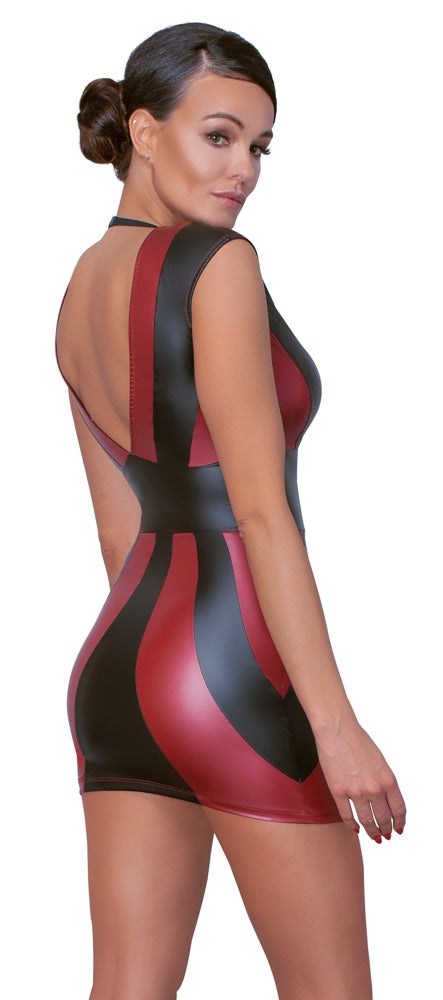 Vestido Fiesta Rayas Rojo y Negro Cottelli PARTY Talla M