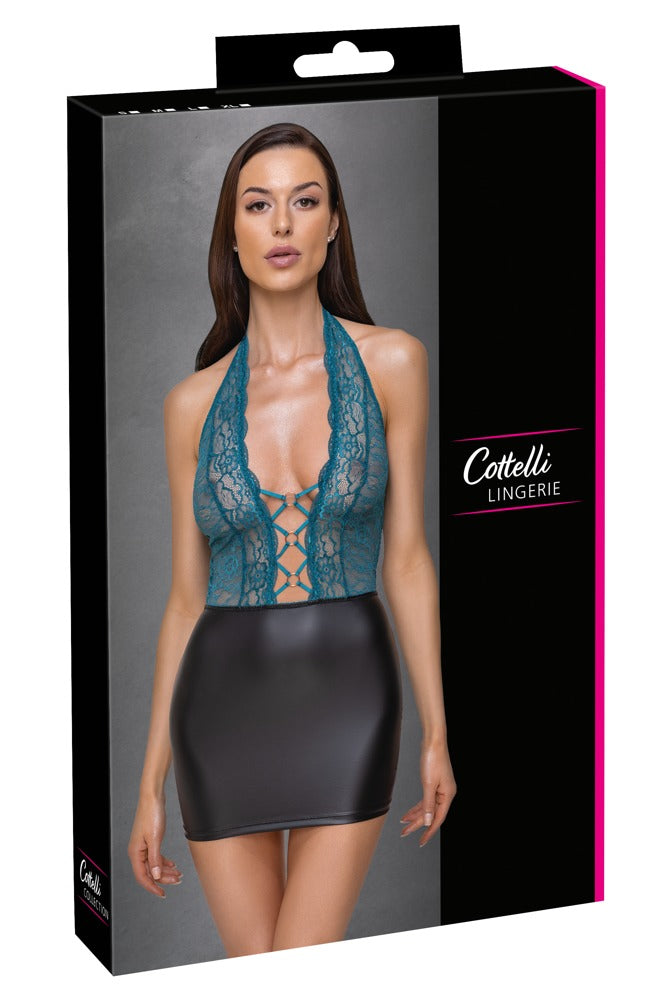 Vestido Lencería Cottelli Lingerie Negro/Petróleo Talla L