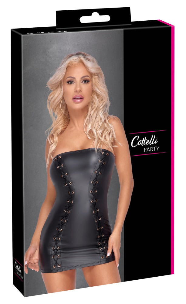 Short Tube Dress S Negro - Vestido Tubo Elegante sin Tirantes