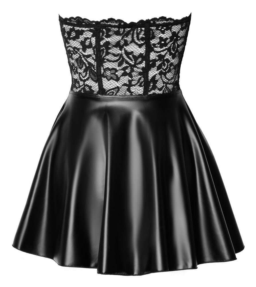 Corset Dress L Noir - Vestido Corsé Encaje y Powerwetlook