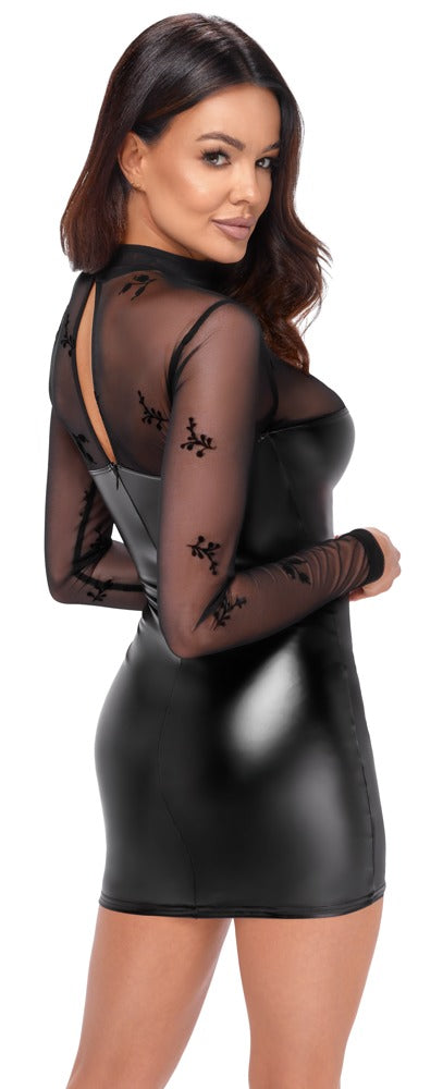 Dress Flock XL Noir - Vestido Corto Elegante con Tul y Efecto Powerwet