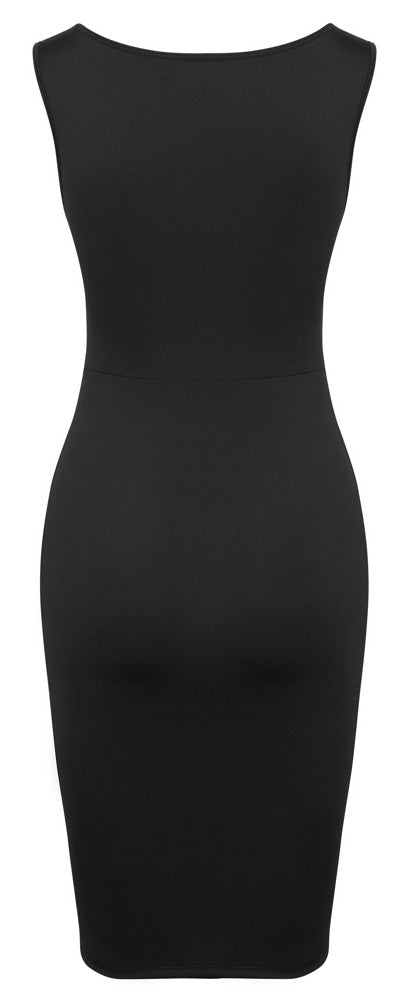 Dress Cuts BW M - Vestido Negro Transparente con Recortes Cottelli PARTY