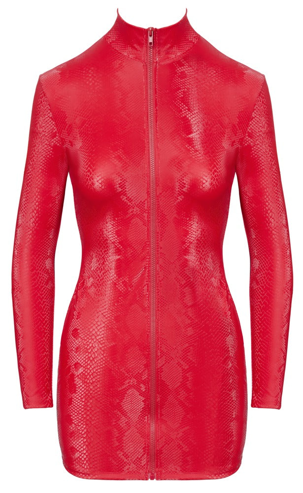Dress Red XL Cottelli PARTY - Vestido Fiesta Piel de Serpiente
