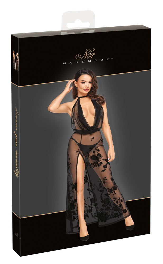 Noir Dress Long XL - Vestido Largo Elegante en Malla Elástica