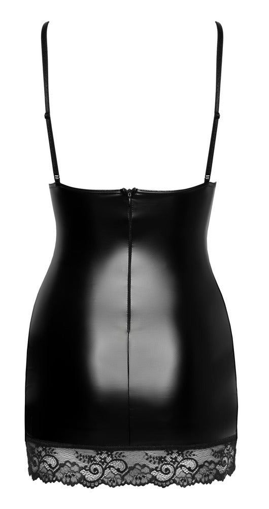 Noir Dress Lace L - Vestido Corto Ajustado con Detalles de Encaje