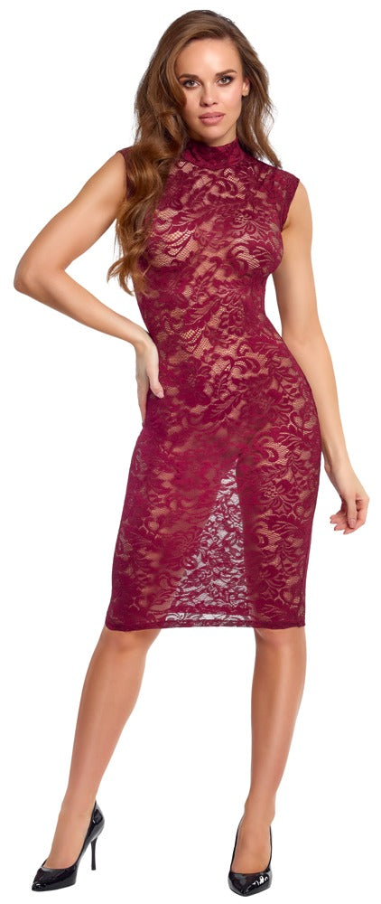 Vestido de Encaje Rojo Burdeos Cottelli Lingerie - Diseño Elegante y Sofisticado