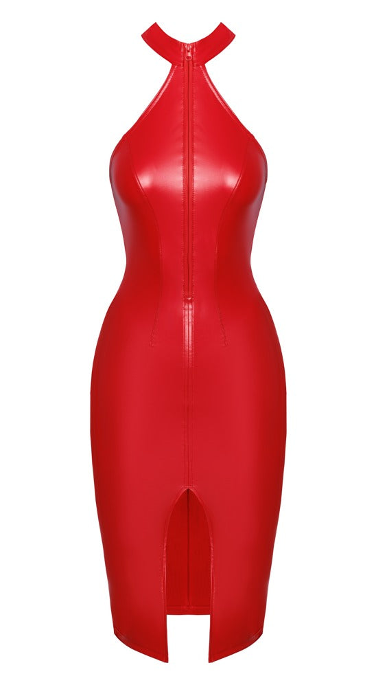 Noir Dress Red S - Vestido Fiesta Rojo Ajustado con Hombros Descubiertos