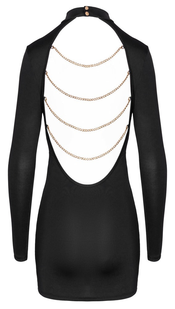 Dress Chains XL - Minivestido Negro con Cadenas Doradas Cottelli PARTY