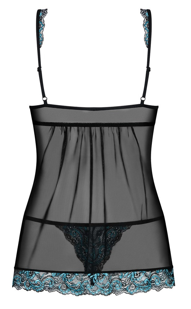 Obsessive Babydoll Amanta Transparente con Encaje L/XL