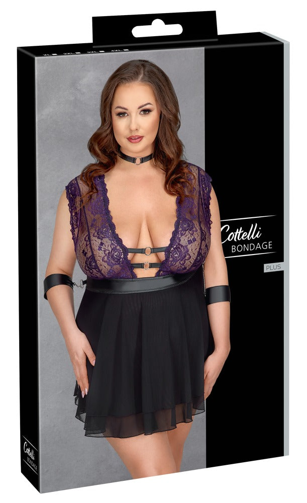 Babydoll Bond 4XL - Conjunto Lencería Cottelli BONDAGE