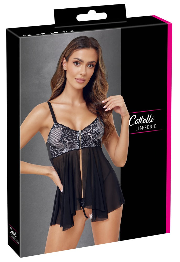 Babydoll & Thong XL Cottelli Lingerie - Conjunto Lencería Encaje