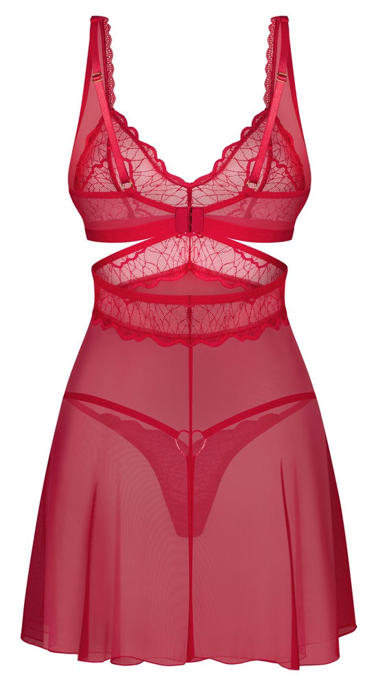 OBS Babydoll S/M Rojo Sensual - Obsessive Cupide Desir