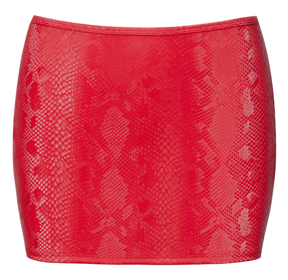 Mini Falda Roja Cottelli PARTY - Diseño Piel de Serpiente Talla M