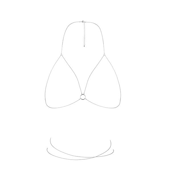 BODY CHAIN SUJETADOR THE MAGNIFIQUE COLLECTION BIJOUX INDISCRETS PLATEADO