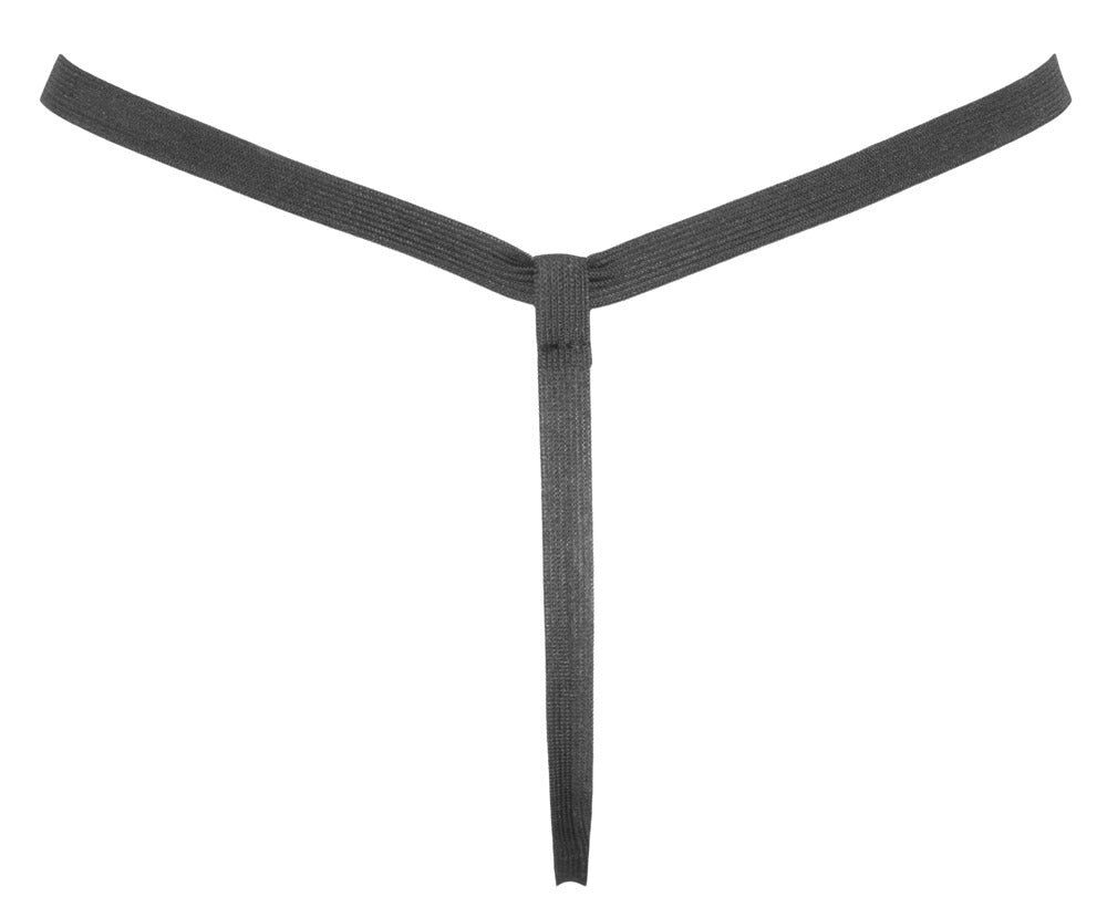 Tanga Vinilo Negro Brillante Black Level XL-2XL