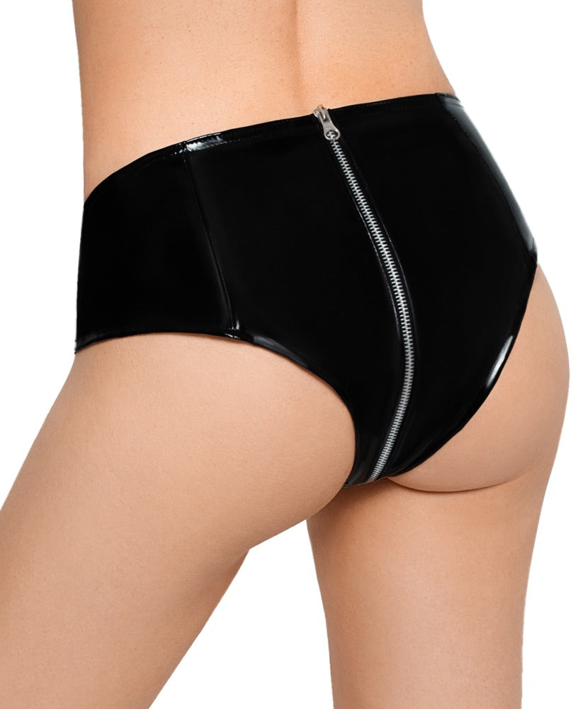 Vinyl Pants with a Zip S - Black Level