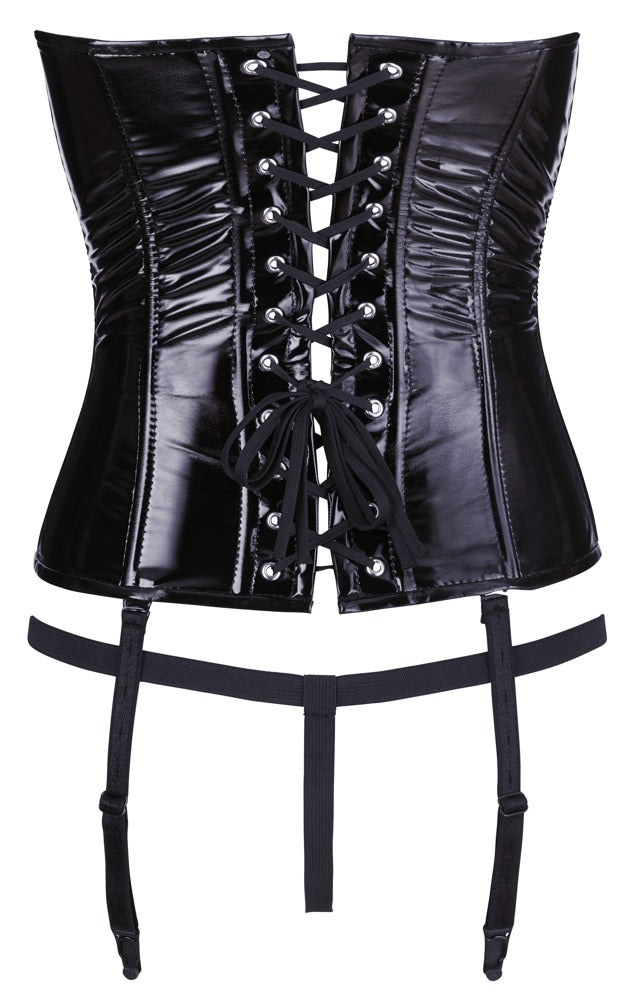 Vinyl Corset Black Level Talla M con Tanga Incluido