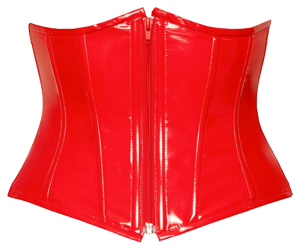 Vinyl Waist Cincher Red L - Black Level