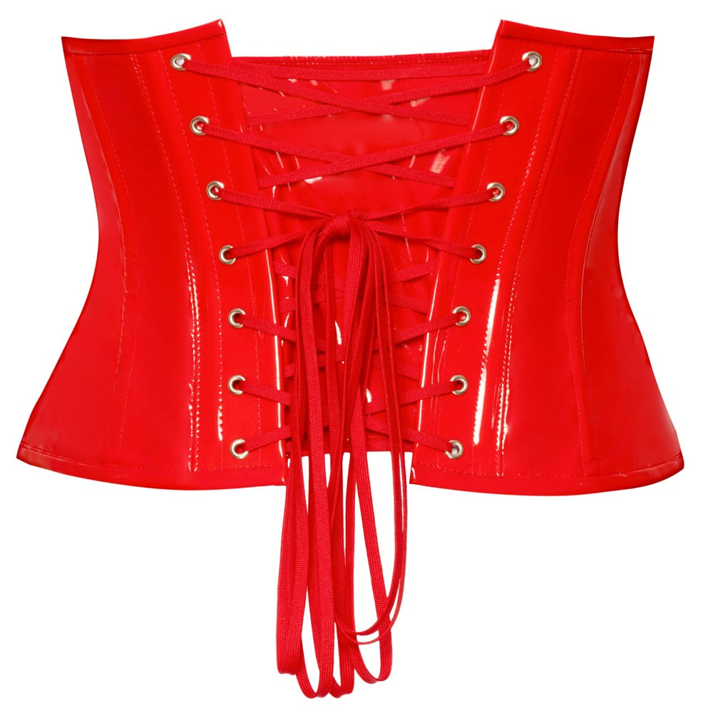 Vinyl Waist Cincher Red S - Faja de Cintura Black Level