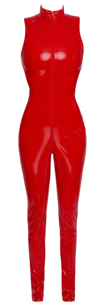 Vinyl Jumpsuit Red L - Mono Charol Negro Level