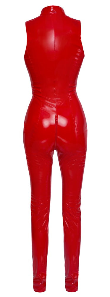 Vinyl Jumpsuit Red L - Mono Charol Negro Level