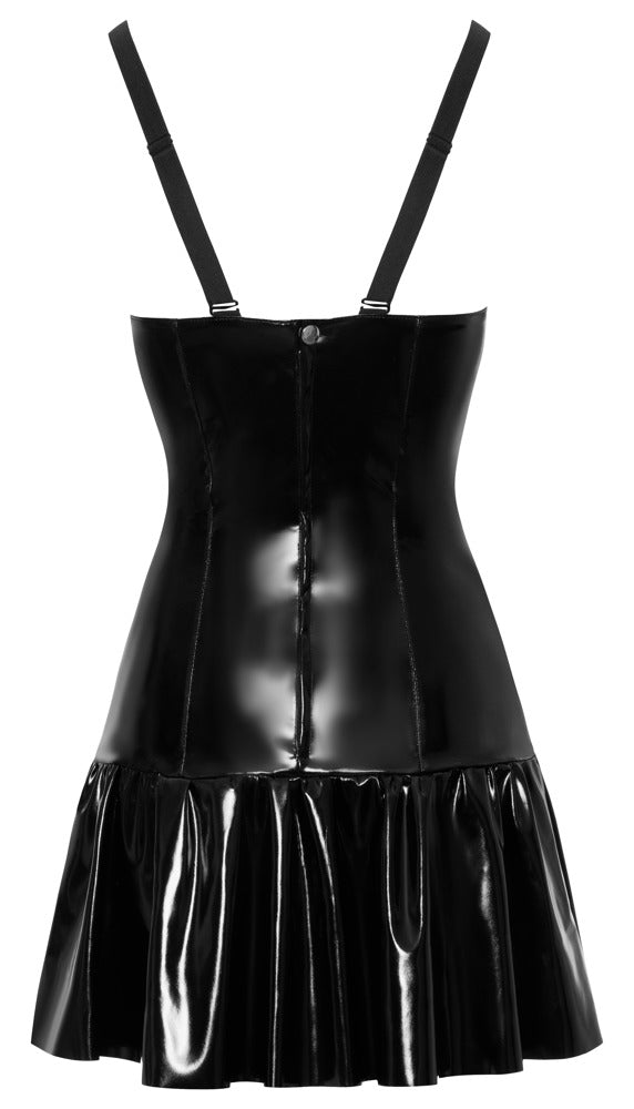 Vinyl Dress Flared 2XL Black Level - Vestido Vinilo Negro Ajustado