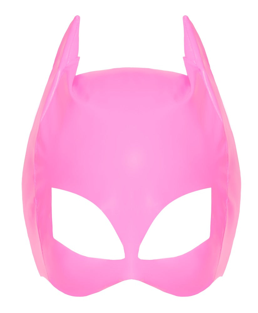 Vinyl Cat Mask S-L - Máscara de Gato en Vinilo Rosa Brillante