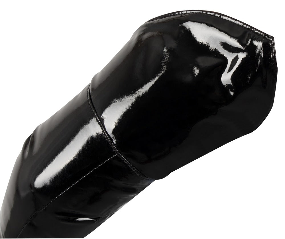 Guantes de Vinilo Negro Talla L Black Level - Efecto Charol Brillante