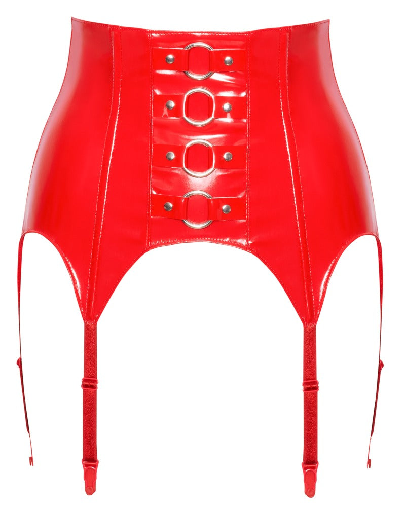 Liguero Vinyl Suspender Straps Rojo Talla L - Black Level