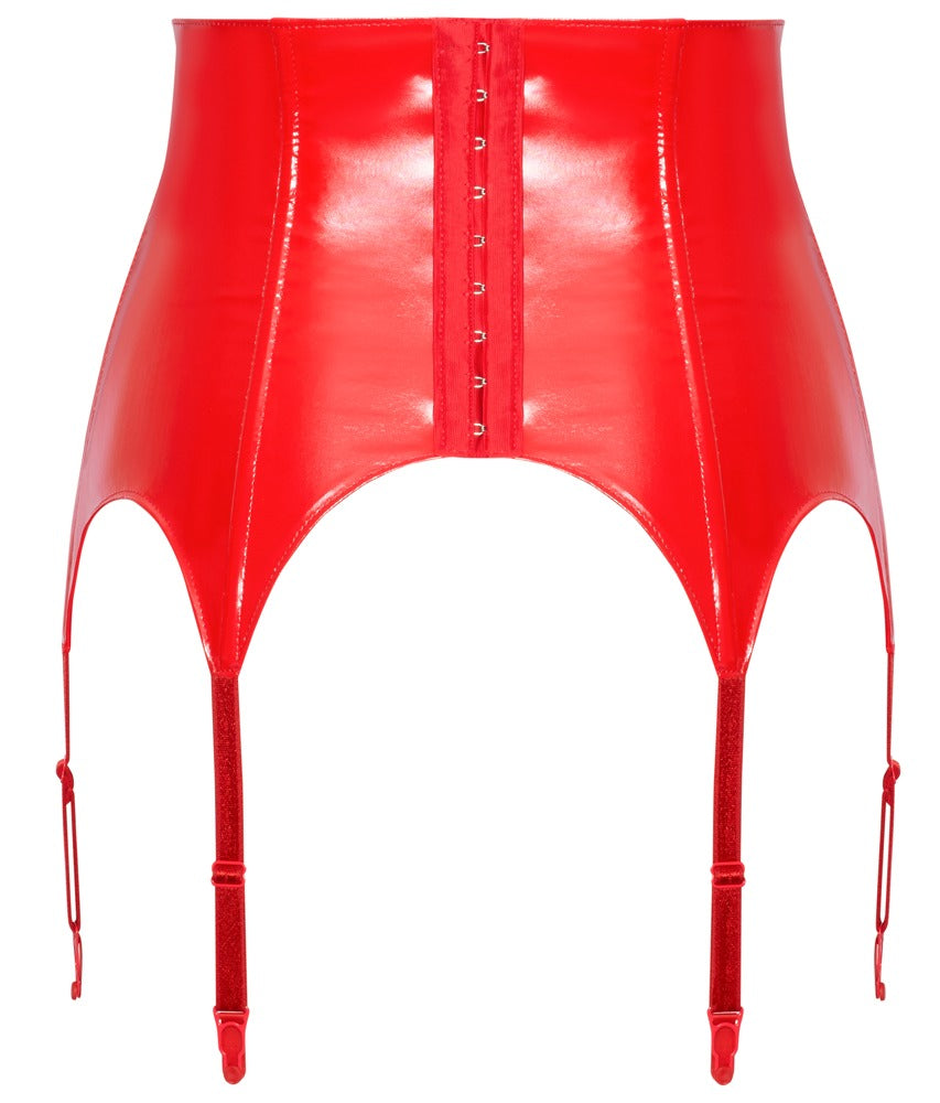 Liguero Vinyl Suspender Straps Rojo 2XL - Black Level