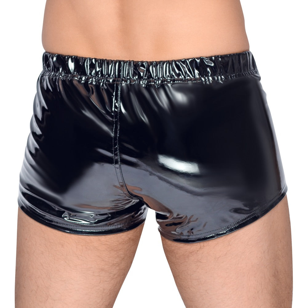 Vinyl M. Pants RV L Black Level - Pantalones Charol Negro con Acceso Directo