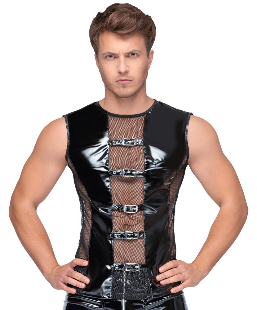 Vinyl M. Shirt L - Camisa Sin Mangas de Vinilo Negro Black Level