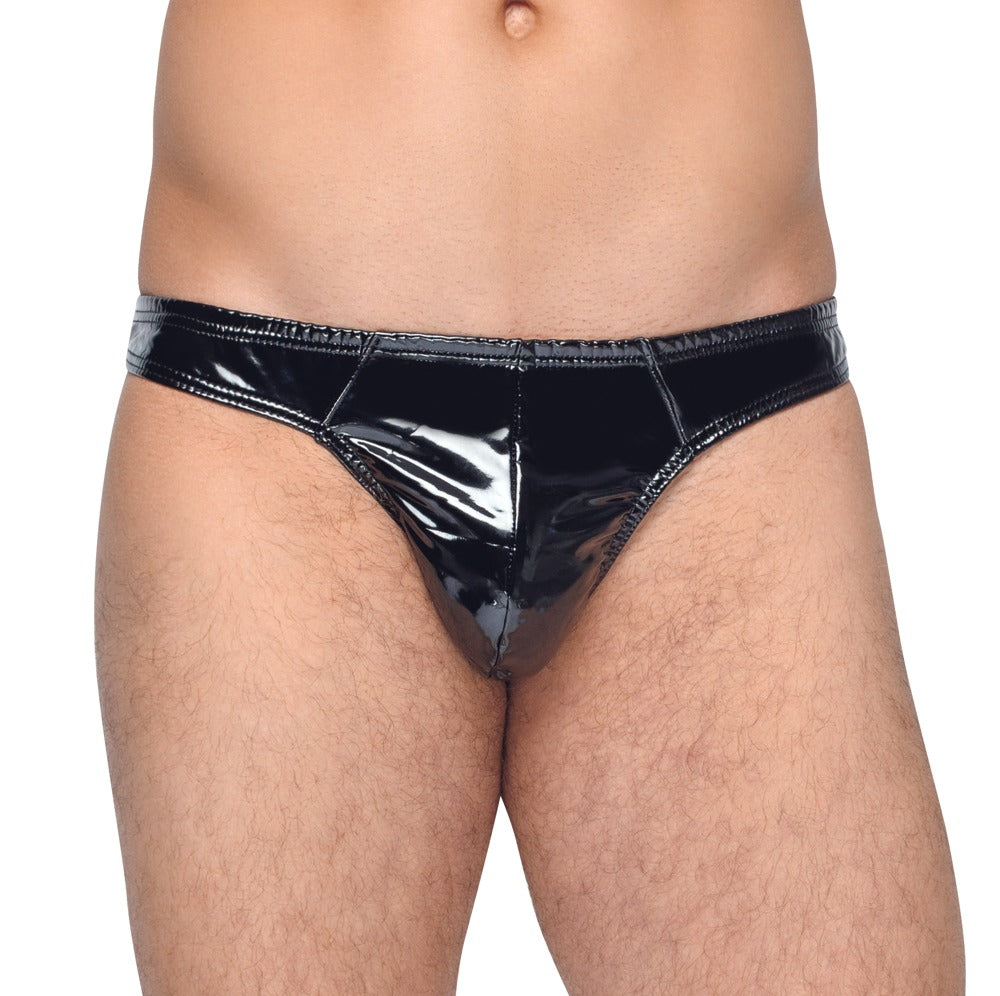 Tanga Rio L Vinilo Brillante Black Level - Charol Bielástico para Hombre