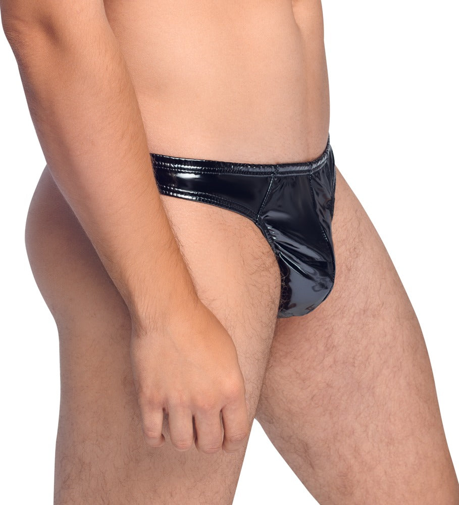 Tanga Rio M Vinilo Brillante Black Level - Charol Elástico Hombre