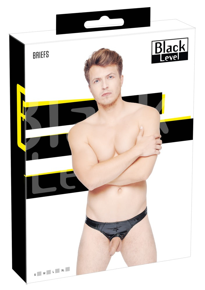 Black Level Vinyl M. Briefs Showmaster - Calzoncillos Vinilo Hombre