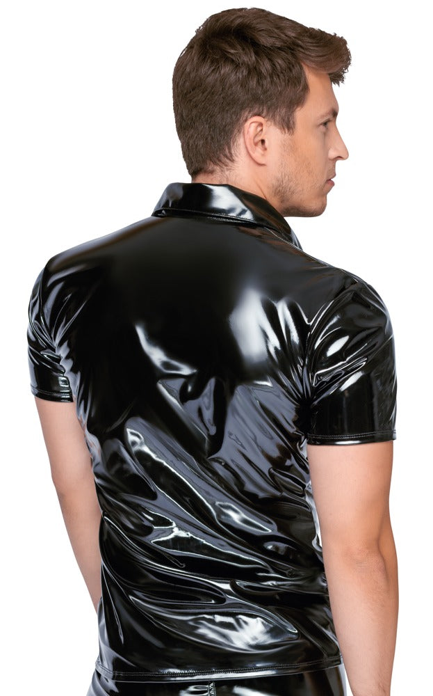 Polo Vinilo Negro Black Level Talla XL - Charol Brillante